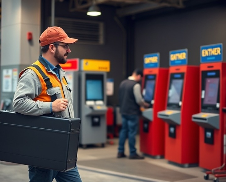 Terminal de autoservicio operativo en una sucursal